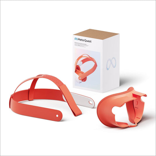 META Headset-Einlagen und -Riemen für Meta Quest 3 (Blood Orange) Zubehör für VR Brille META