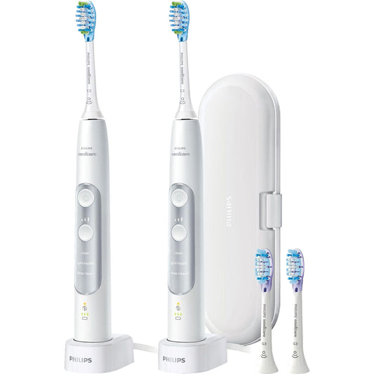 PHILIPS Sonicare HX9611/19 ExpertClean 7300 Elektrische Zahnbürste Weiß/Silber, Reinigungstechnologie: Schalltechnologie PHILIPS