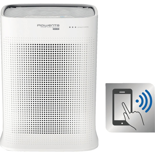 ROWENTA PU3080 Pure Air Genius Luftreiniger Weiß/Schwarz (65 Watt, Raumgröße: 120 m², Vorfilter, 2in1 Filter (Aktivkohlefilter, Partikelfilter), NanoCapture-Filter) ROWENTA