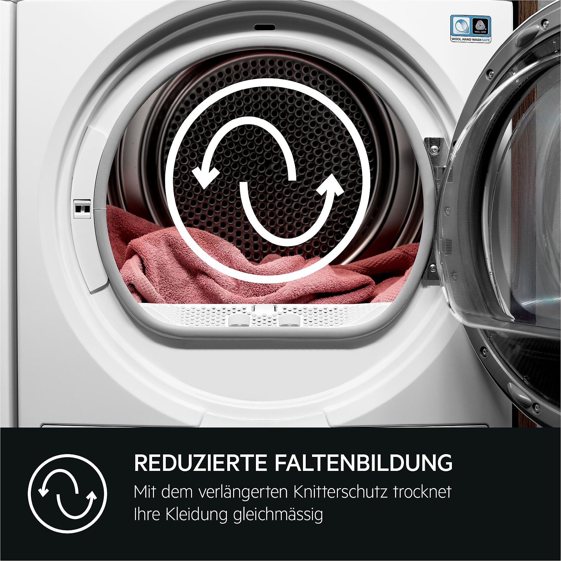 AEG TR7T60580 Wärmepumpentrockner Serie 7000 SensiDry® mit Wärmepumpentechnologie (8 kg, Weiß / Weiß / Weiß) AEG