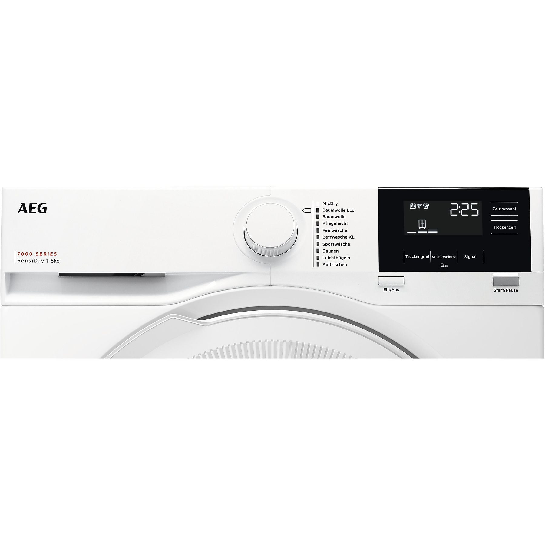 AEG TR7T60580 Wärmepumpentrockner Serie 7000 SensiDry® mit Wärmepumpentechnologie (8 kg, Weiß / Weiß / Weiß) AEG