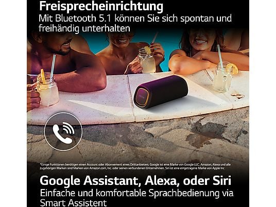 LG XBOOM Go DXG5QGR Bluetooth Lautsprecher, Grau LG