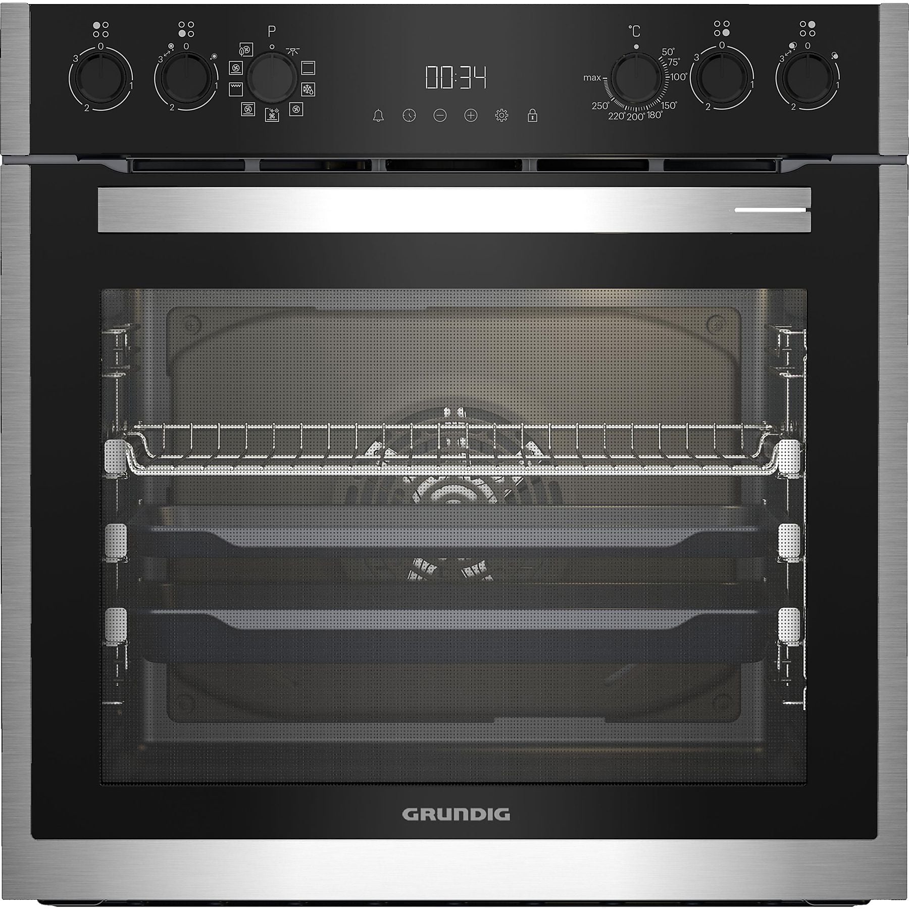 GRUNDIG GEHM19310B, Einbauherdset (Glaskeramik, A+, 72 l) GRUNDIG