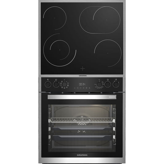 GRUNDIG GEHM19310B, Einbauherdset (Glaskeramik, A+, 72 l) GRUNDIG