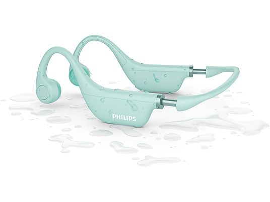 PHILIPS TAK 4607 GR/00, Open-ear Kopfhörer Bluetooth Türkis PHILIPS