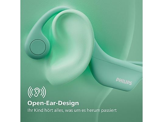 PHILIPS TAK 4607 GR/00, Open-ear Kopfhörer Bluetooth Türkis PHILIPS