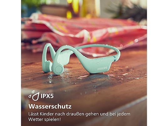 PHILIPS TAK 4607 GR/00, Open-ear Kopfhörer Bluetooth Türkis PHILIPS