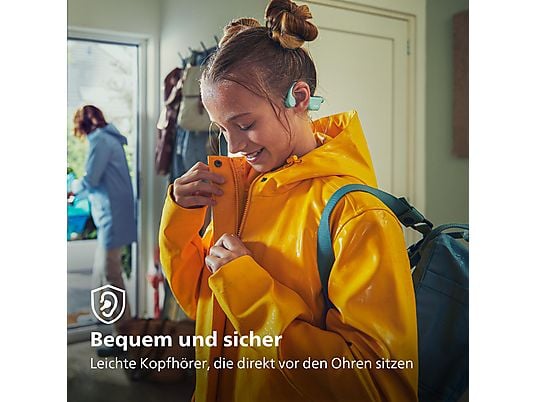 PHILIPS TAK 4607 GR/00, Open-ear Kopfhörer Bluetooth Türkis PHILIPS