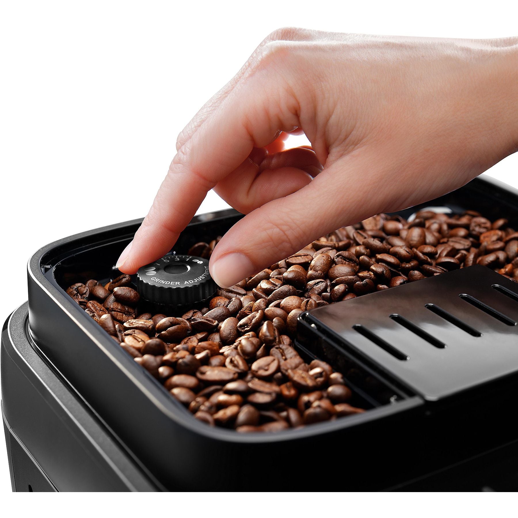 DELONGHI Magnifica Evo ECAM290.61.B - 4 Kaffeespezialitäten, 5 Direktwahltasten, cremiger Milchschaum, einfache Bedienung, Kaffeevollautomat Schwarz DELONGHI