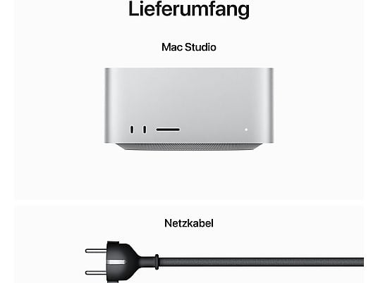 APPLE Mac Studio, MQH63D/A, macOS, Mini PC mit Apple M2 Ultra Prozessor , 64 GB RAM , 1 TB SSD , 60‑Core GPU APPLE