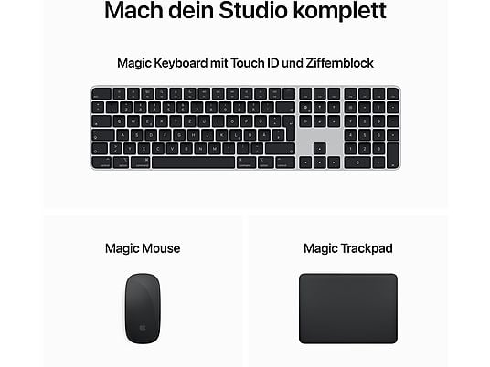 APPLE Mac Studio, MQH63D/A, macOS, Mini PC mit Apple M2 Ultra Prozessor , 64 GB RAM , 1 TB SSD , 60‑Core GPU APPLE