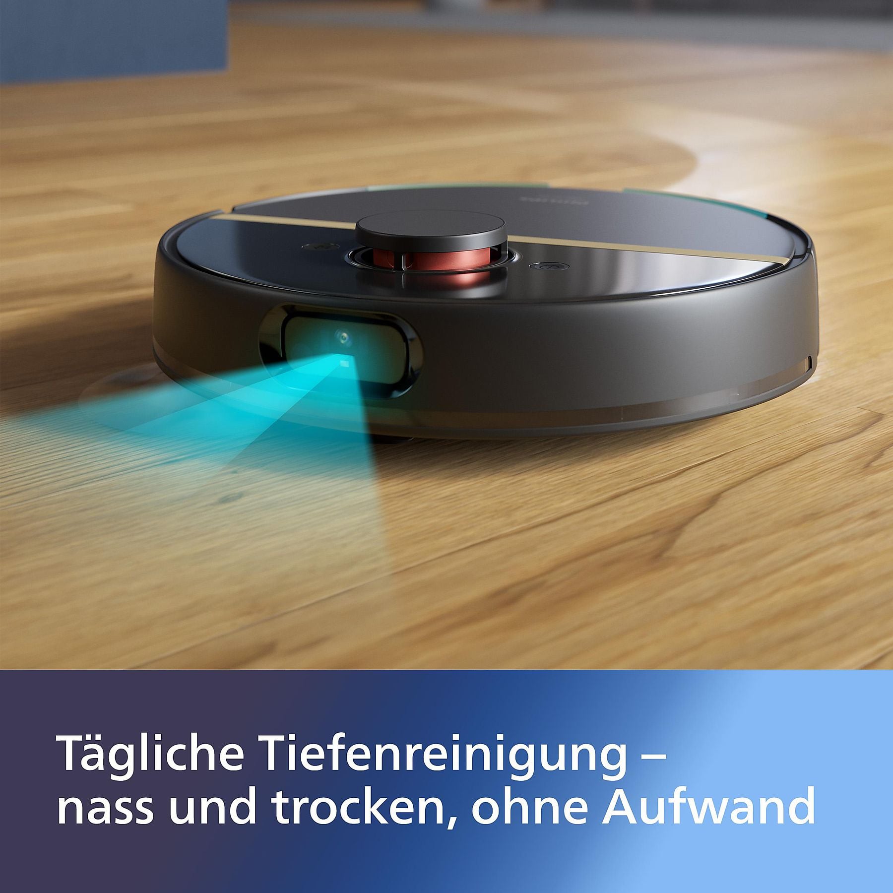 PHILIPS XU7000/01 HomeRun 7000 Series Aqua mit Wischfunktion und App, Hindernissenerkennung, Saugroboter PHILIPS