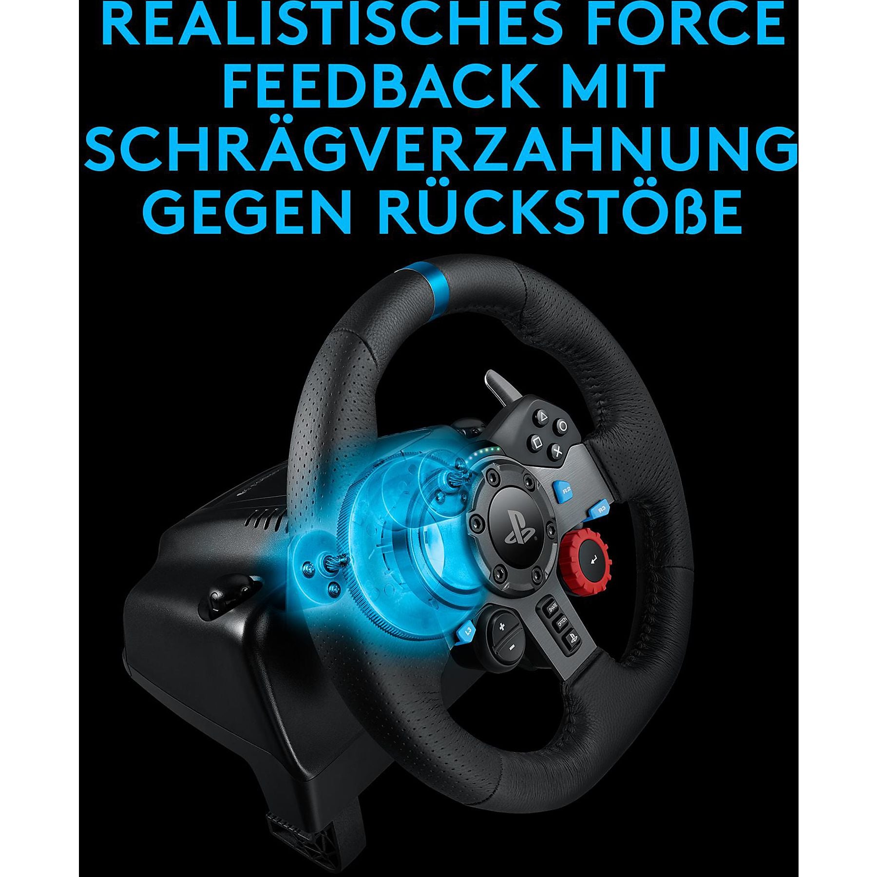 LOGITECH G29 Driving Force Rennlenkrad und Bodenpedale für PS5, PS4, PC, Mac + Astro A10 Gen 1 Gaming Headset Rennlenkrad + Kabelgebundenes Headset LOGITECH