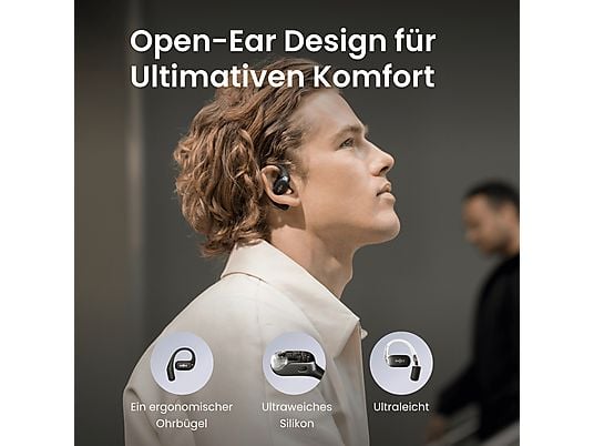 SHOKZ OpenFit, In-ear Kopfhörer Bluetooth Schwarz SHOKZ