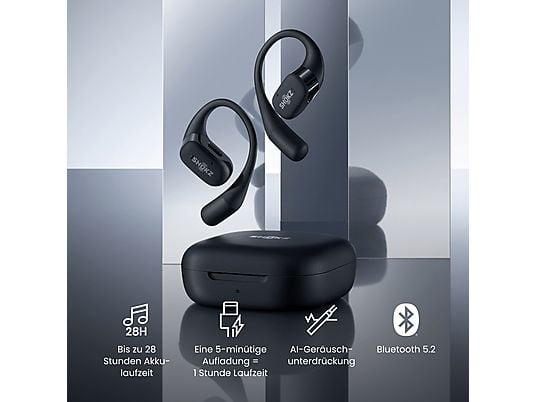SHOKZ OpenFit, In-ear Kopfhörer Bluetooth Schwarz SHOKZ