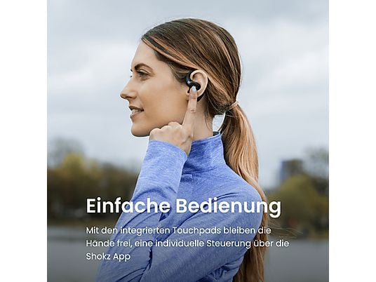 SHOKZ OpenFit, In-ear Kopfhörer Bluetooth Schwarz SHOKZ