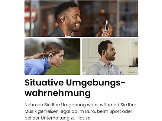SHOKZ OpenFit, In-ear Kopfhörer Bluetooth Schwarz SHOKZ