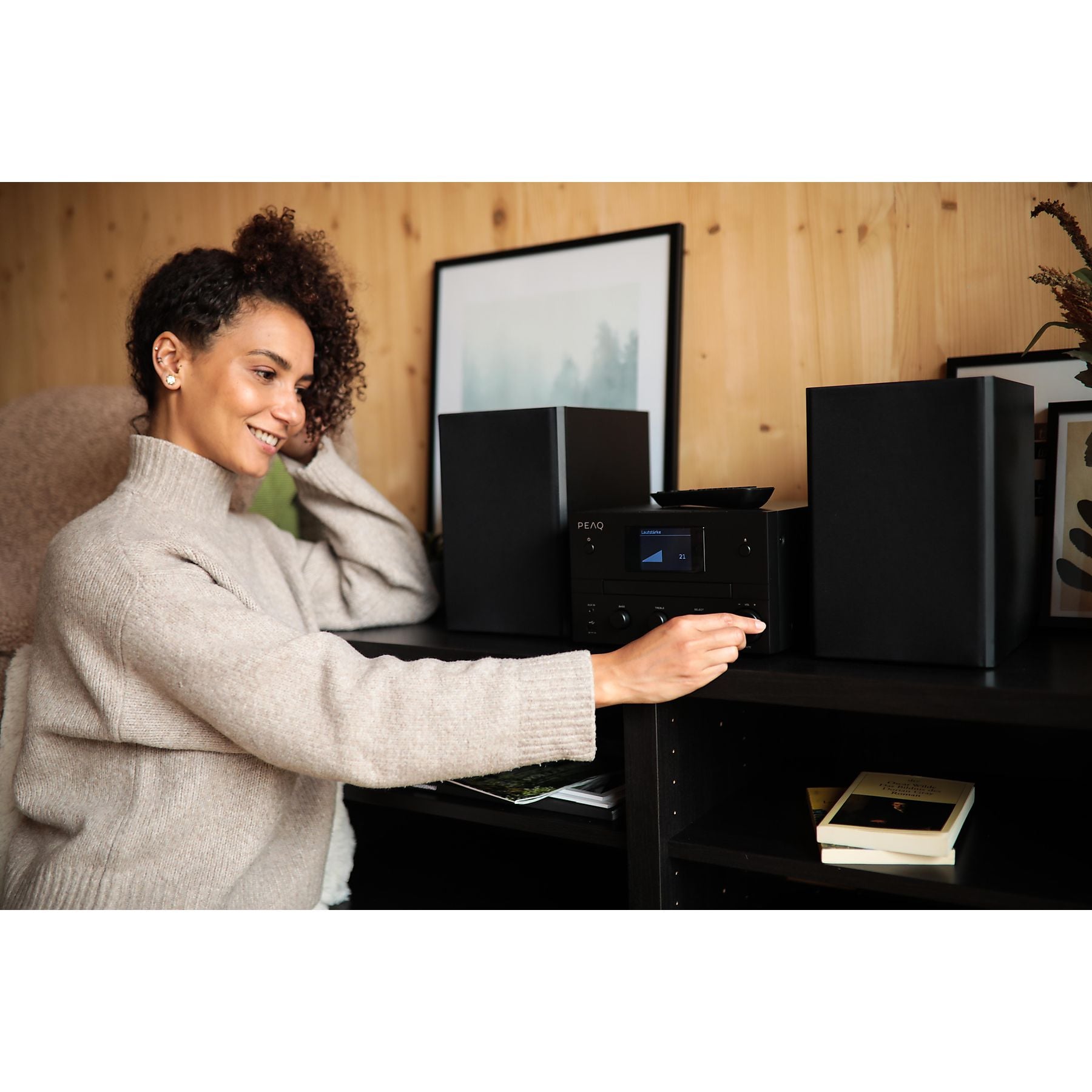PEAQ PMS 400 Micro Hifi System mit DAB+/FM Tuner (Schwarz) PEAQ