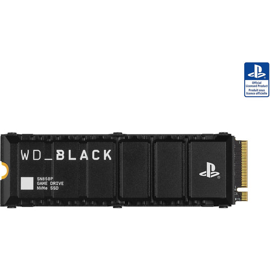WD_BLACK SN850P NVMe™ mit Heatsink für PS5 Konsolen™, 4 TB, Gaming SSD, Schwarz WD.