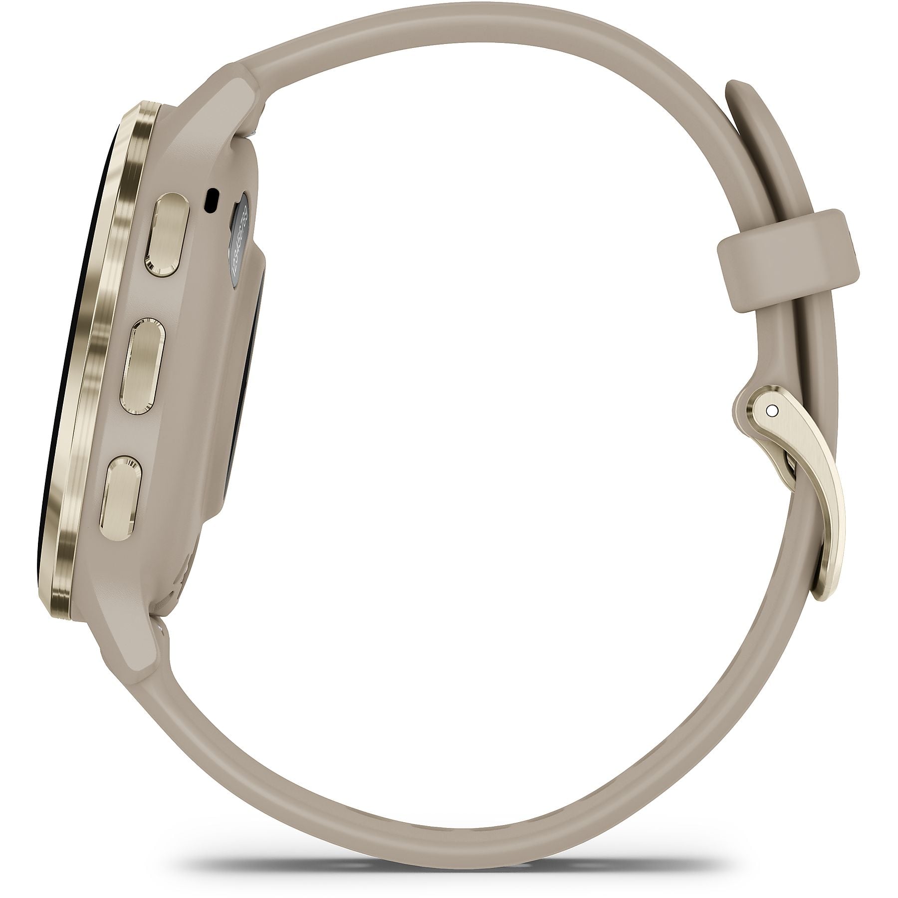 GARMIN VENU® 3s Smartwatch faserverstärktes Polymer Silikon, 18 mm, French Gray/Softgold GARMIN