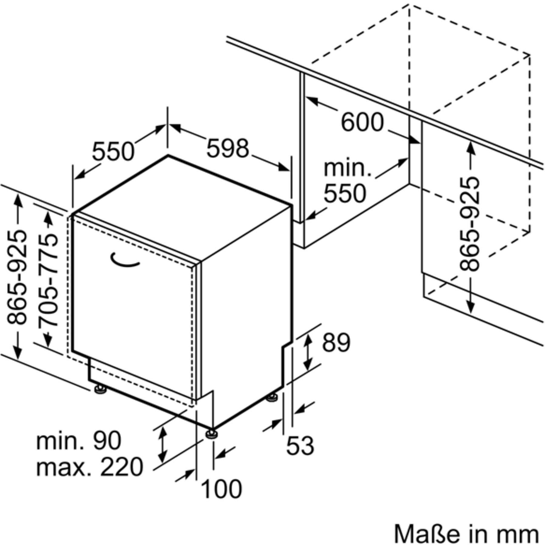 BOSCH SBV6ZCX16E Serie 6 Geschirrspüler (vollintegrierbar, 598 mm breit, 40 dB (A), B) BOSCH
