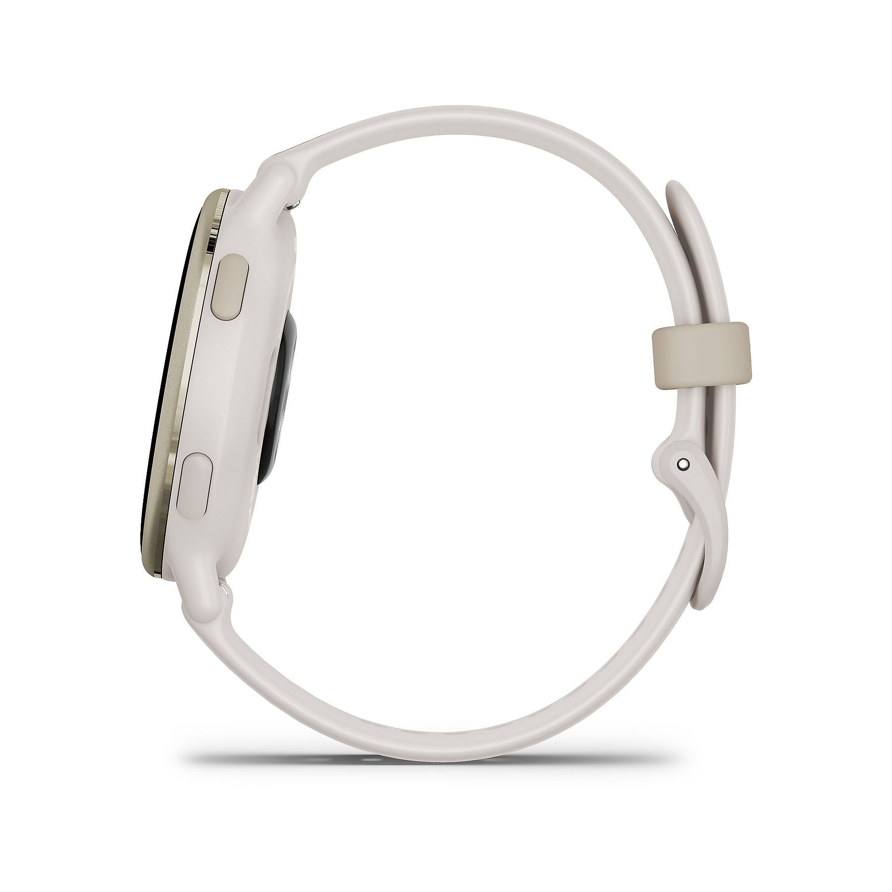 GARMIN VIVOACTIVE® 5 MUSIC Smartwatch faserverstärktes Polymer Silikon, 20mm, Elfenbein/Cremegold GARMIN