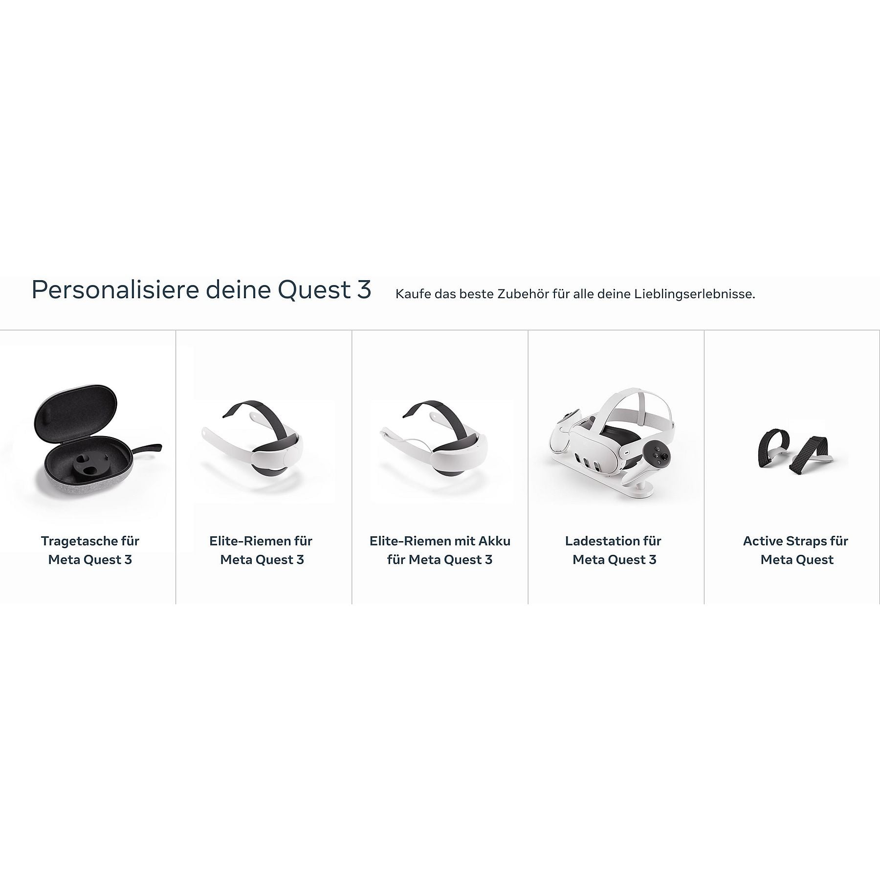META Headset-Einlagen und -Riemen für Meta Quest 3 (Blood Orange) Zubehör für VR Brille META