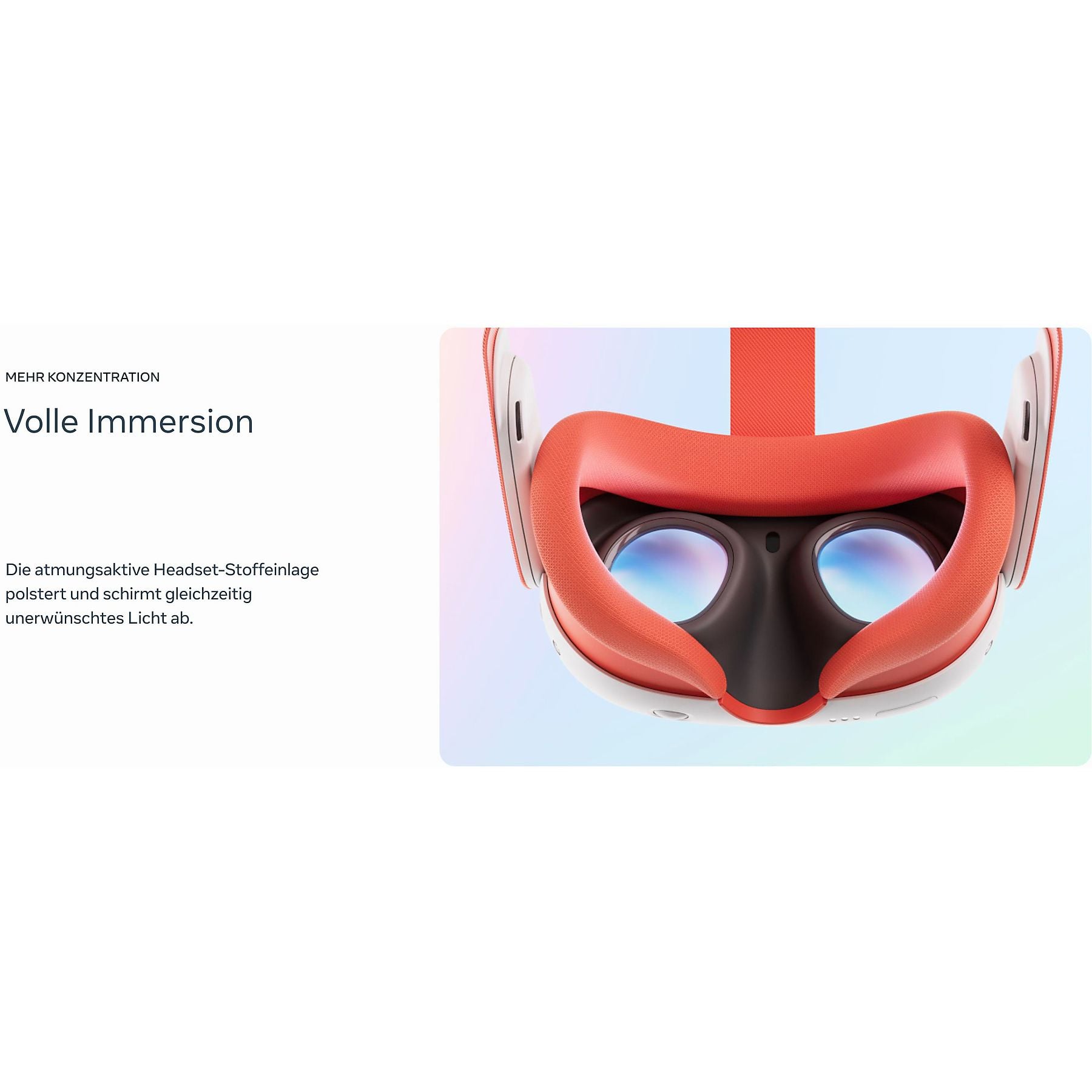 META Headset-Einlagen und -Riemen für Meta Quest 3 (Blood Orange) Zubehör für VR Brille META