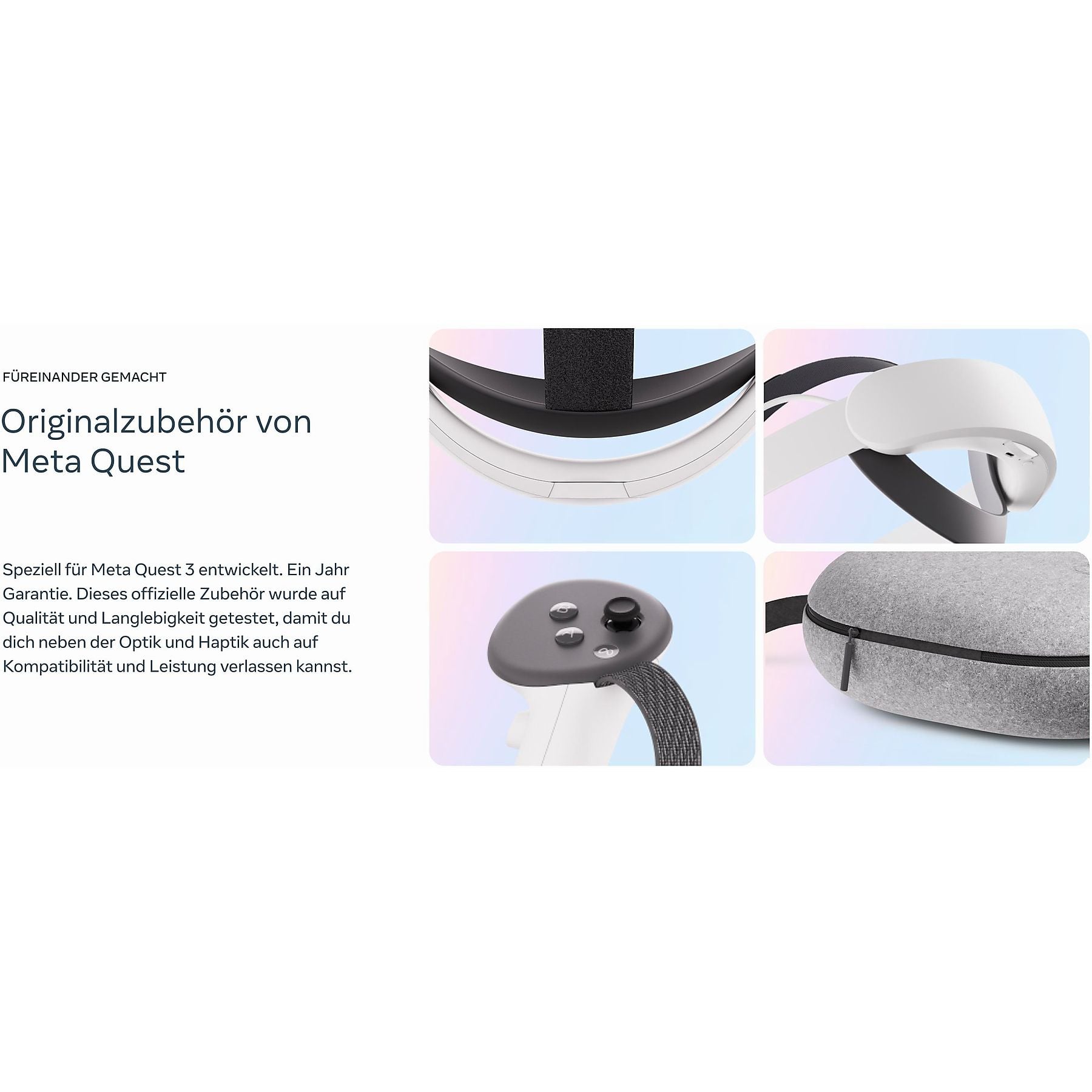 META Headset-Einlagen und -Riemen für Meta Quest 3 (Blood Orange) Zubehör für VR Brille META