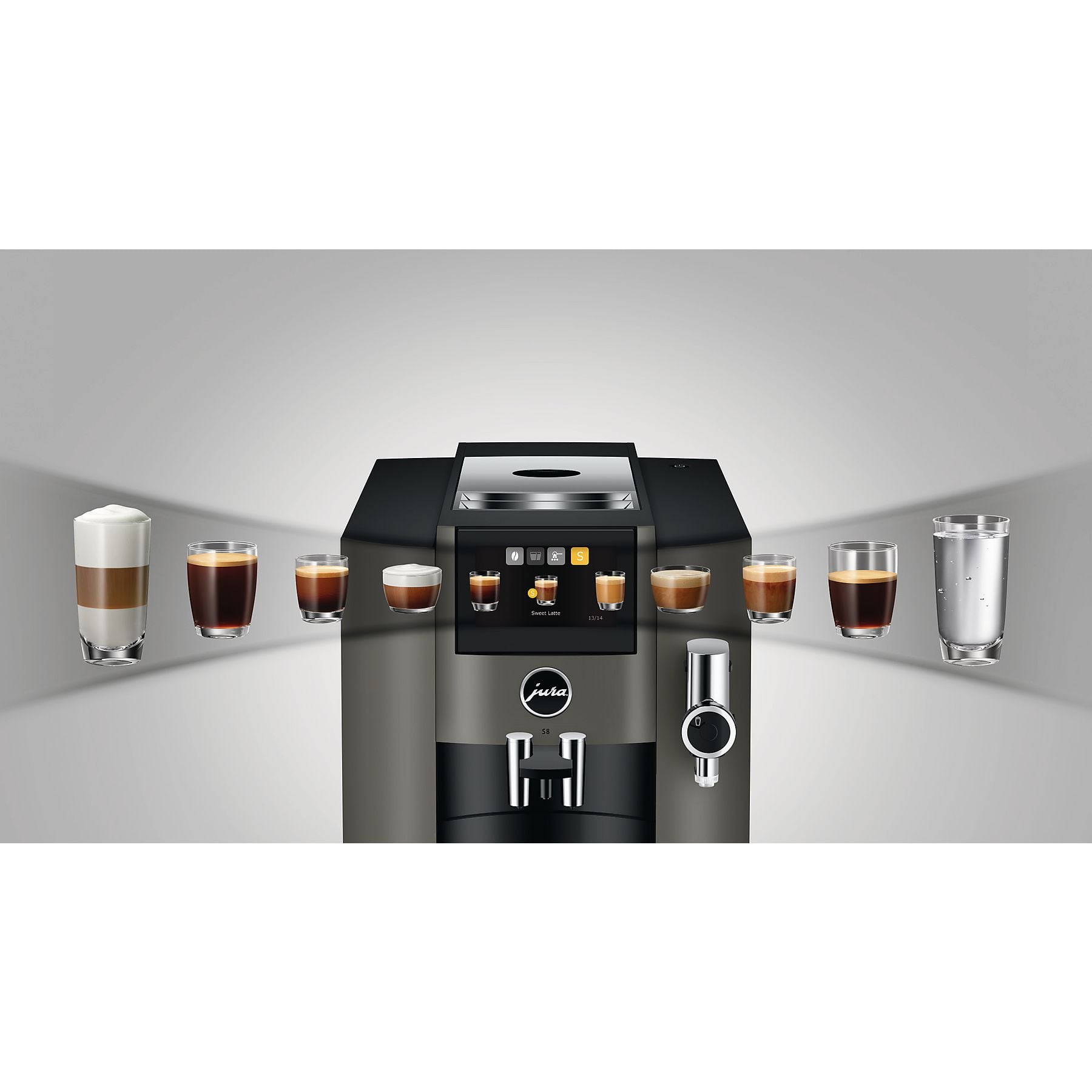 JURA S8 (EB) Kaffeevollautomat Dark Inox JURA