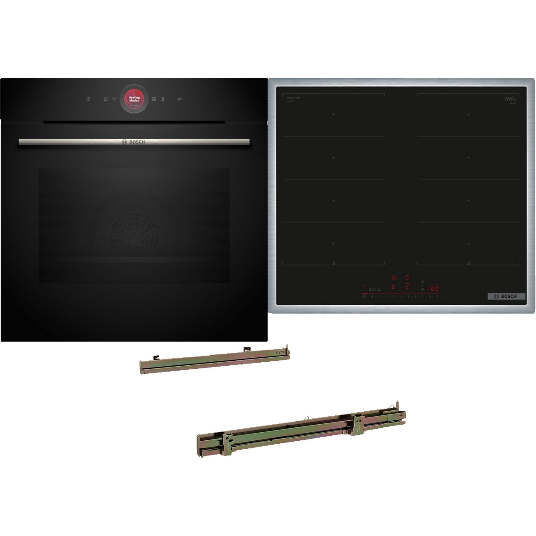 BOSCH HBD80PY53 Serie 8/Serie 6, Einbaubackofenset (Induktionskochfeld, A+, 71 l) BOSCH