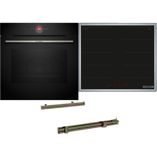 BOSCH HBD80PY53 Serie 8/Serie 6, Einbaubackofenset (Induktionskochfeld, A+, 71 l) BOSCH