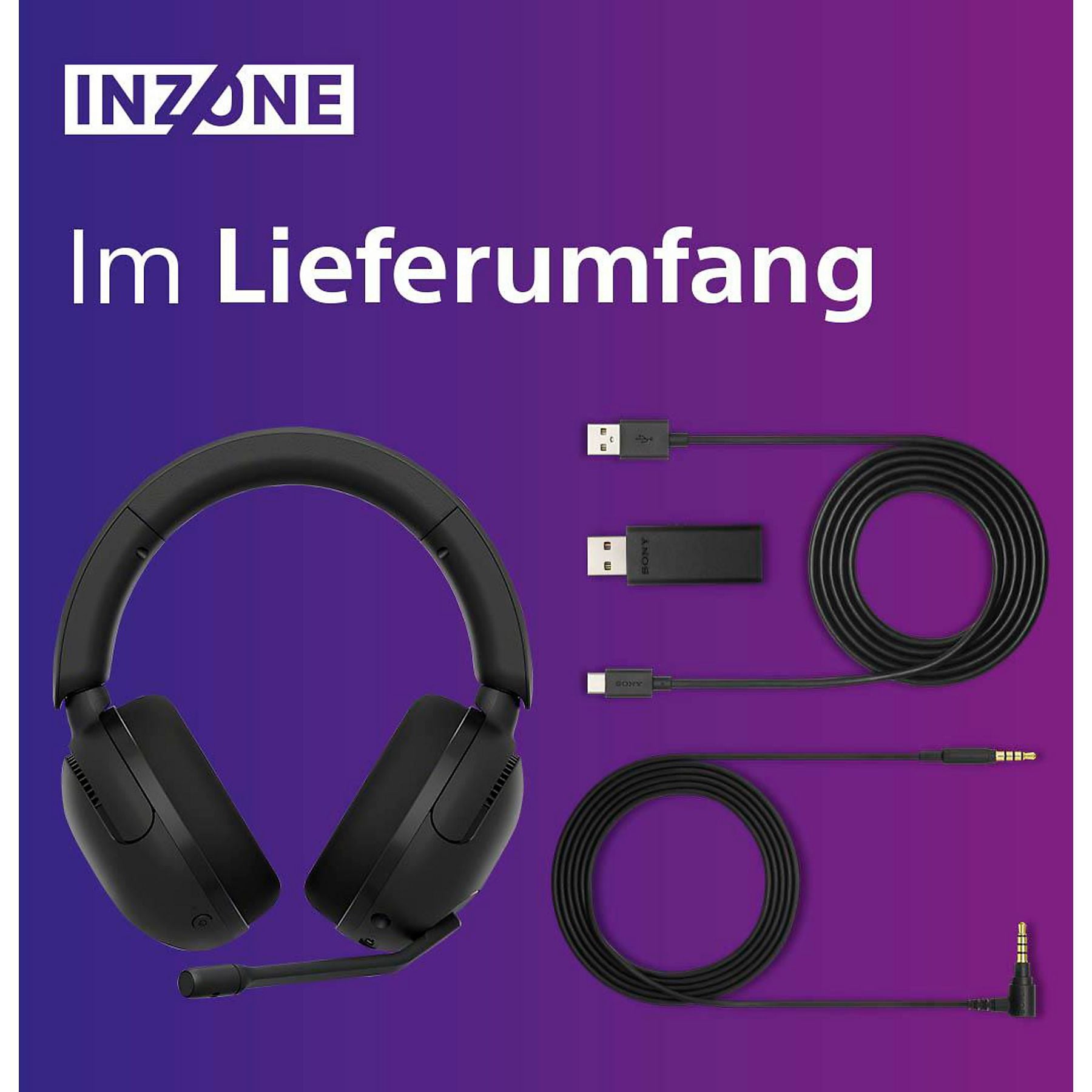 SONY WHG500 INZONE H5, Over-ear Gaming Headset Schwarz SONY