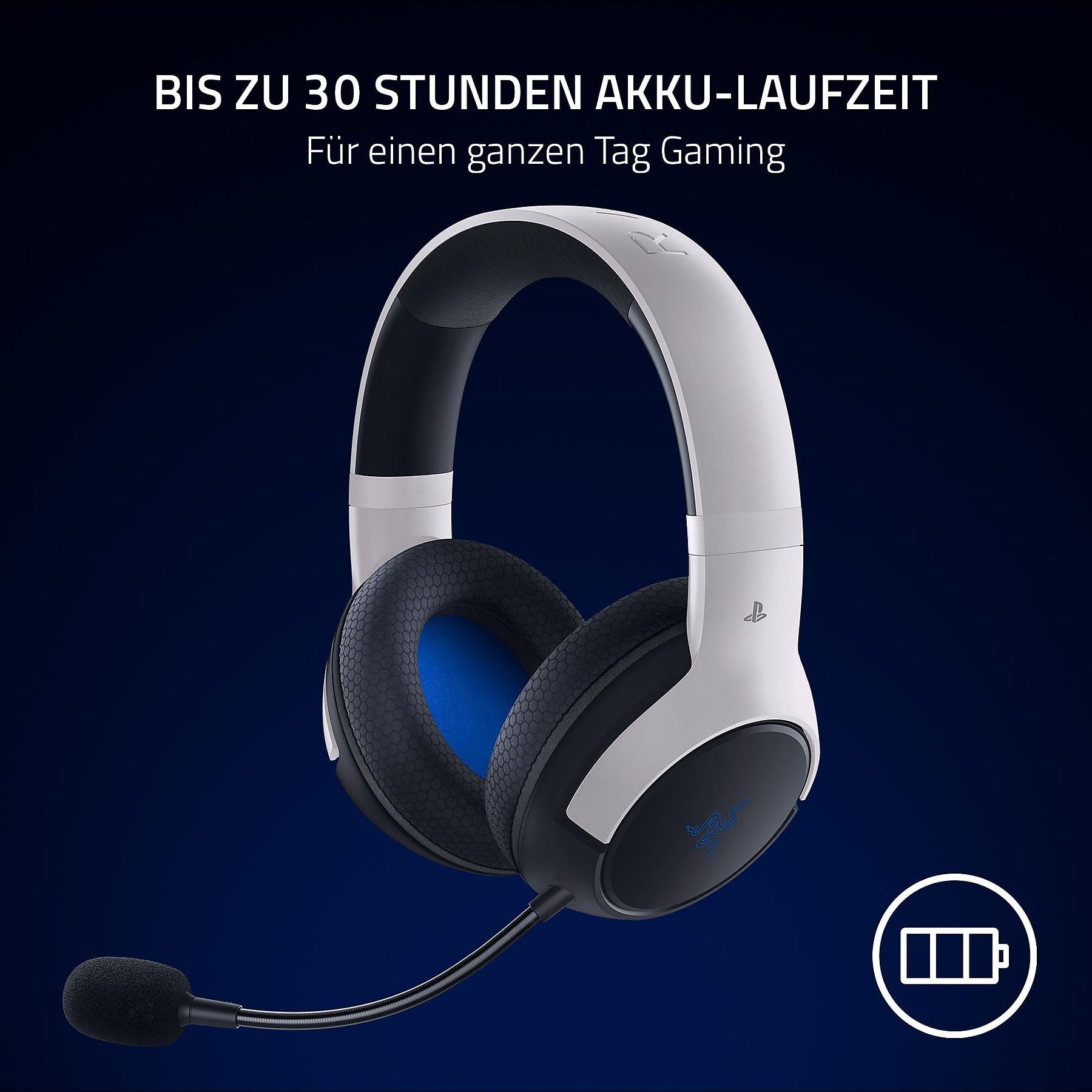 RAZER Kaira HyperSpeed für PlayStation 5, Over-ear Gaming Headset Weiß RAZER