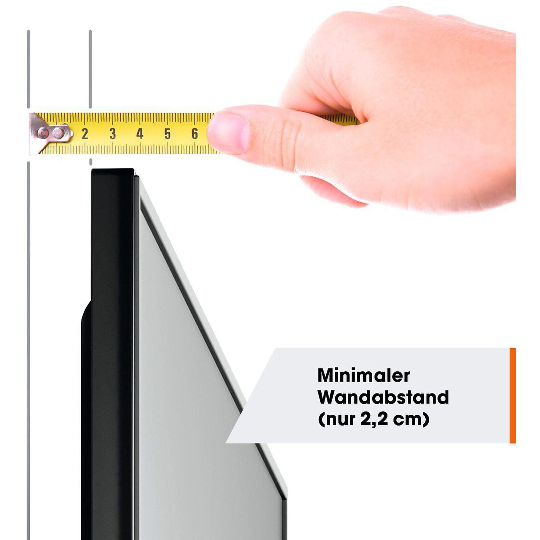 VOGEL´S TVM 1609 Flache TV Wandhalterung, max. 100 Zoll, Starr, Schwarz VOGEL´S