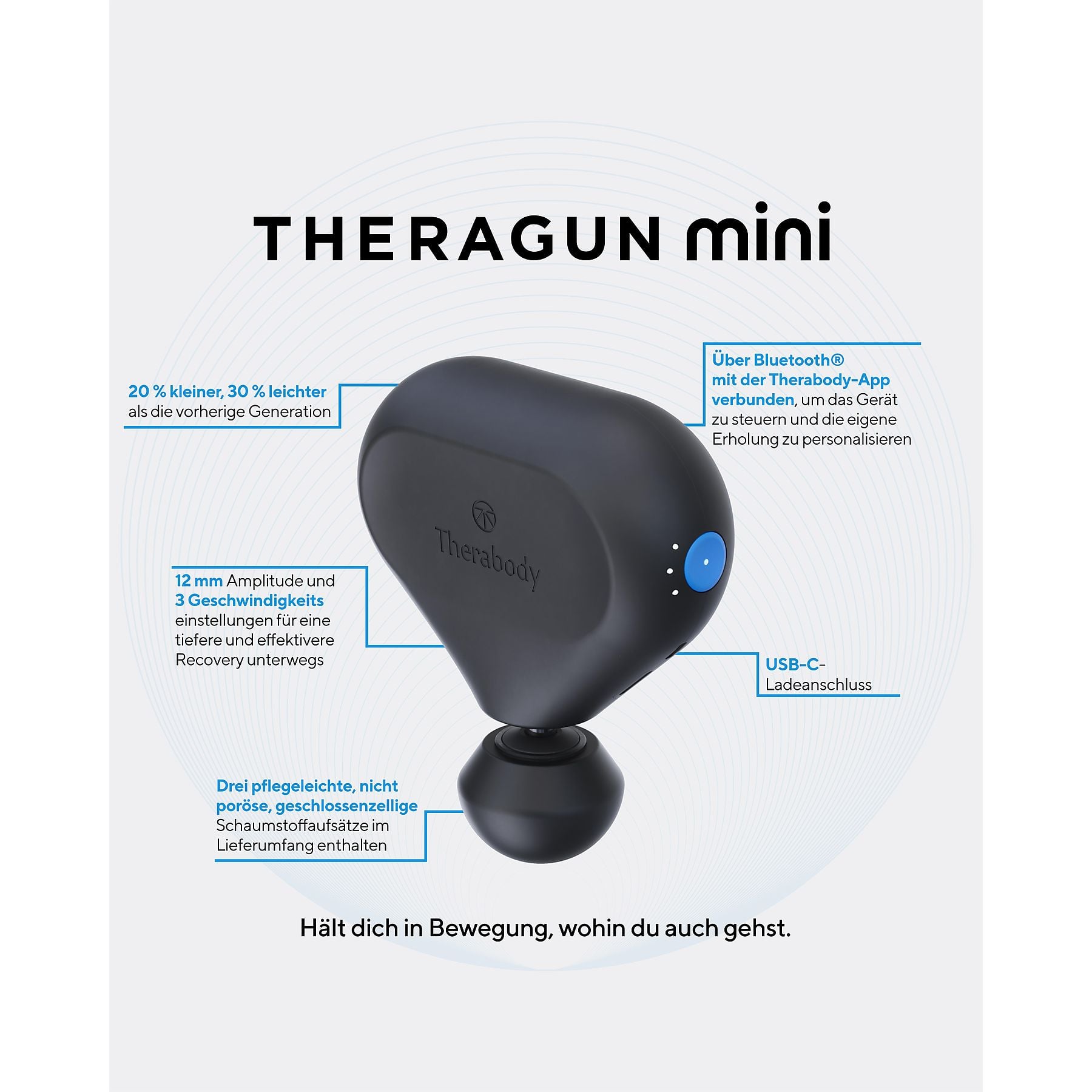 THERABODY Theragun Mini 2.0 - Desert Rose Massagegerät THERABODY