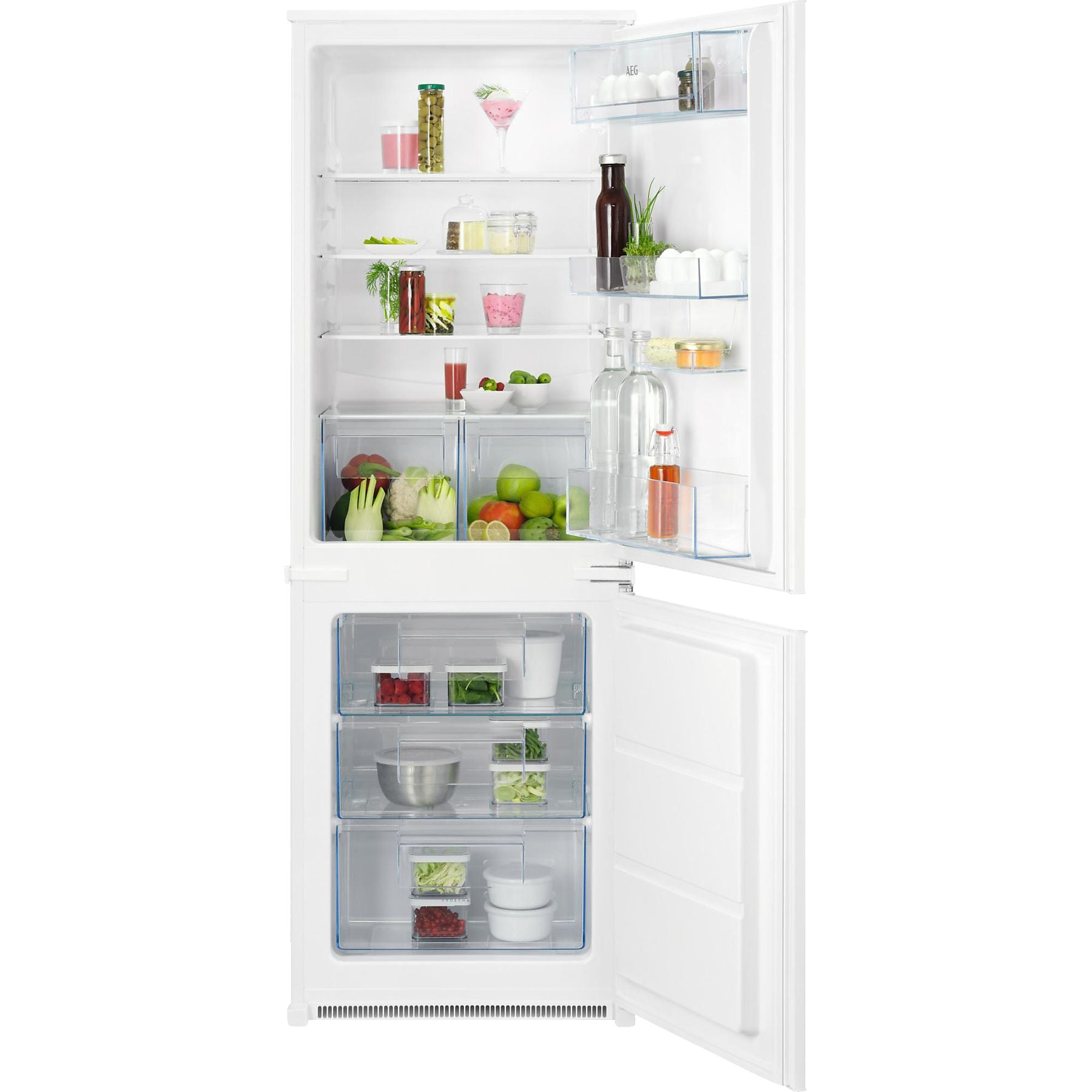 AEG TS5S161ES Serie 5000 mit ColdSense Kühlgefrierkombination (E, 233 l, 1572 mm hoch, Weiß) AEG