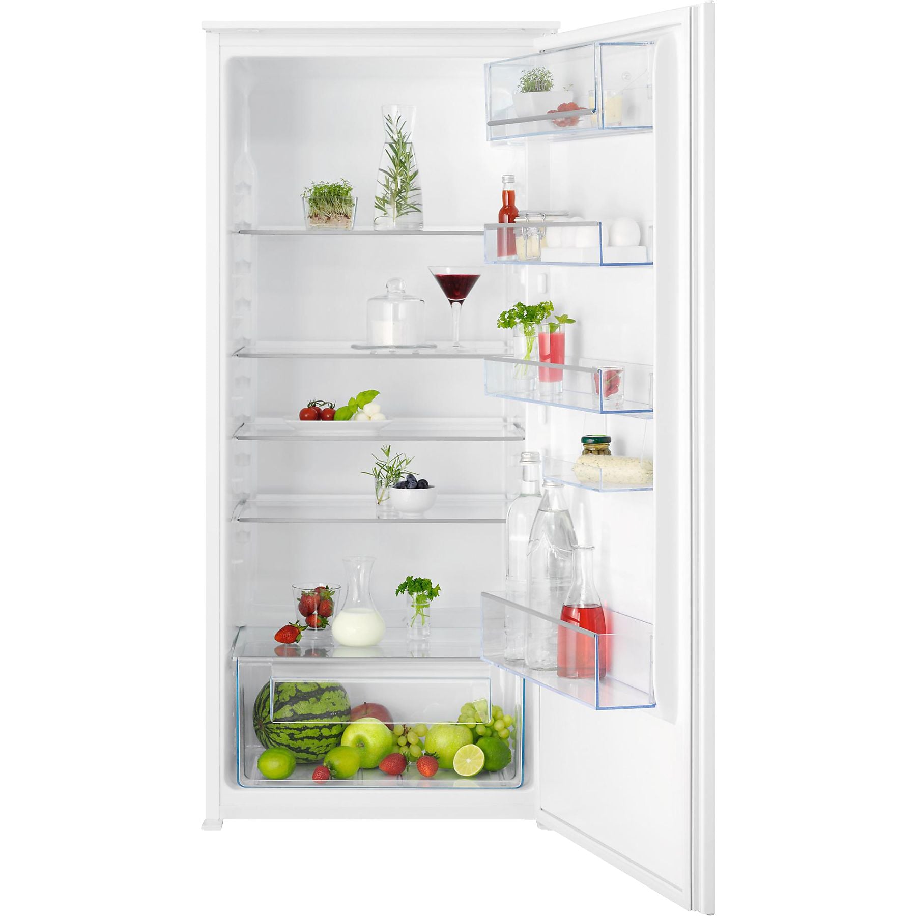AEG TSK5O121ES Serie 5000 mit OptiSpace Einbaukühlschrank (208 l, E, 1218 mm hoch, Weiß) AEG