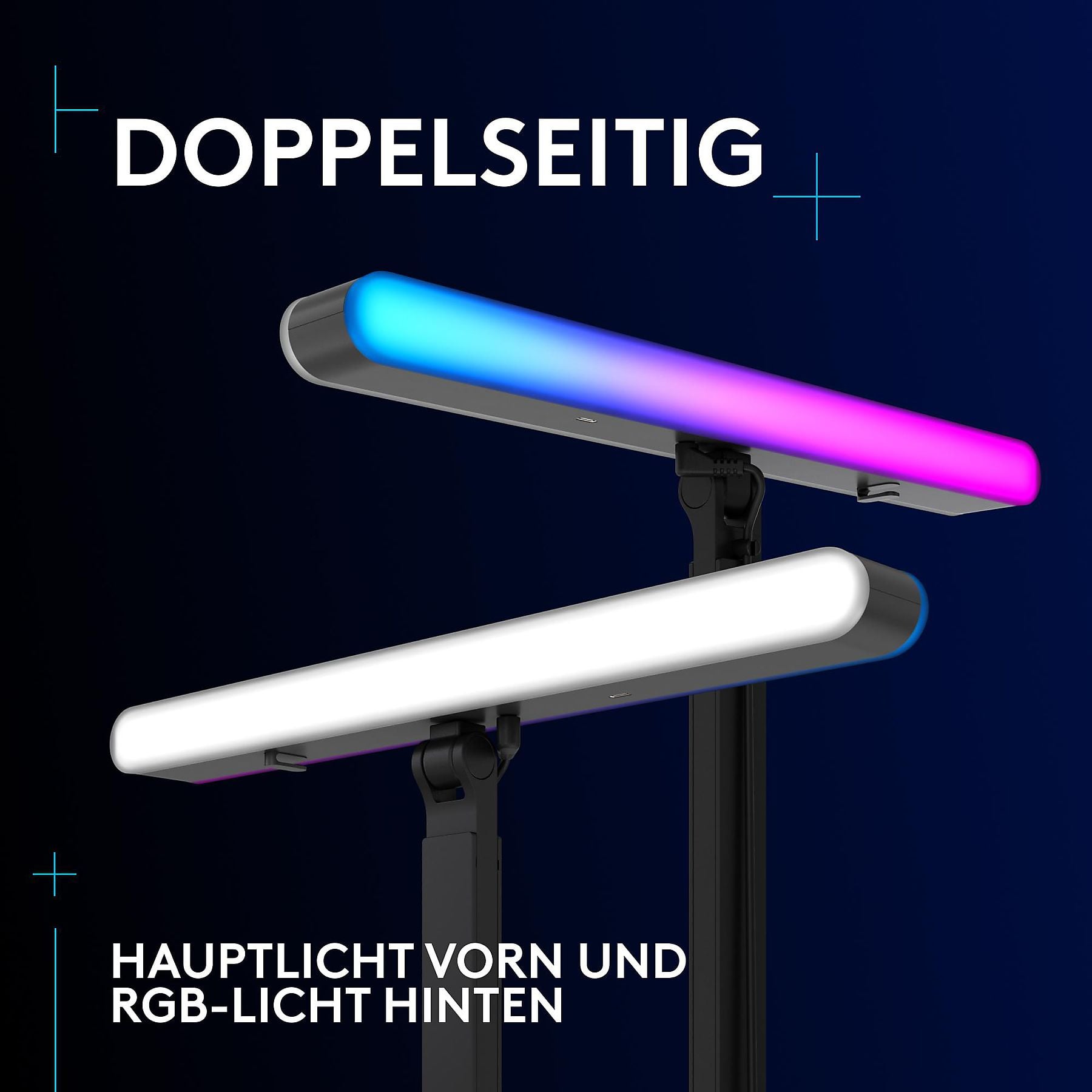 LOGITECH Litra Beam LX, Doppelseitiges RGB Streaming-Licht, Schwarz LOGITECH