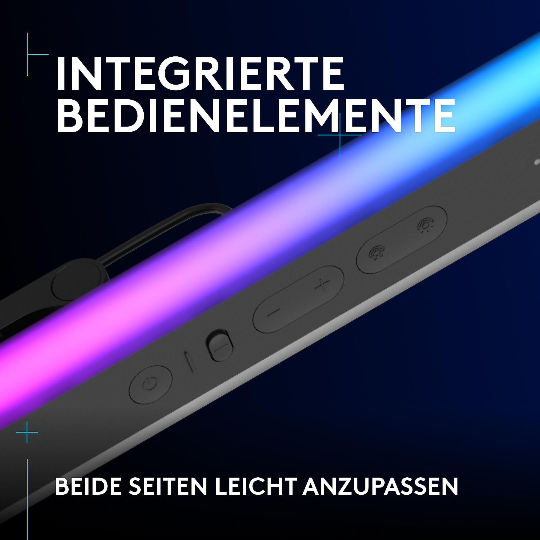 LOGITECH Litra Beam LX, Doppelseitiges RGB Streaming-Licht, Schwarz LOGITECH