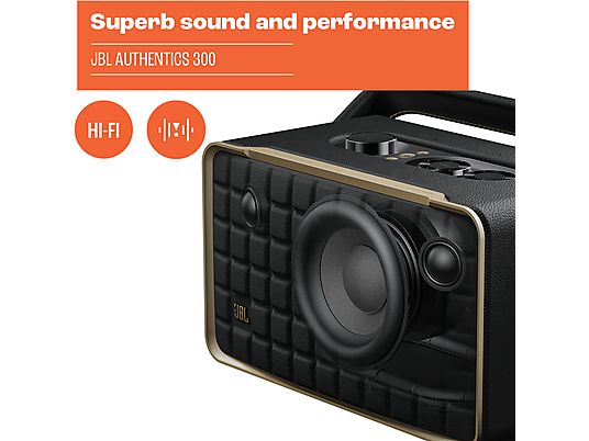 JBL Authentics 300 Smart Home Lautsprecher, Schwarz JBL