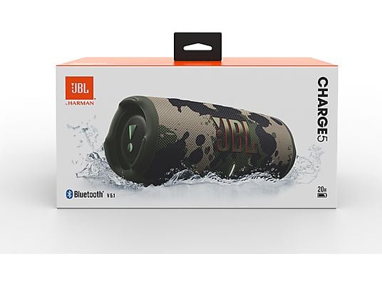 JBL Charge 5 Bluetooth Lautsprecher, Squad, Wasserfest JBL