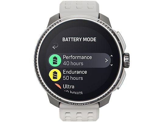 SUUNTO Race Sportuhr Silikon, Für Handgelenkumfang: 125–175 mm (Zusatzarmband bis 215 mm), Birch SUUNTO