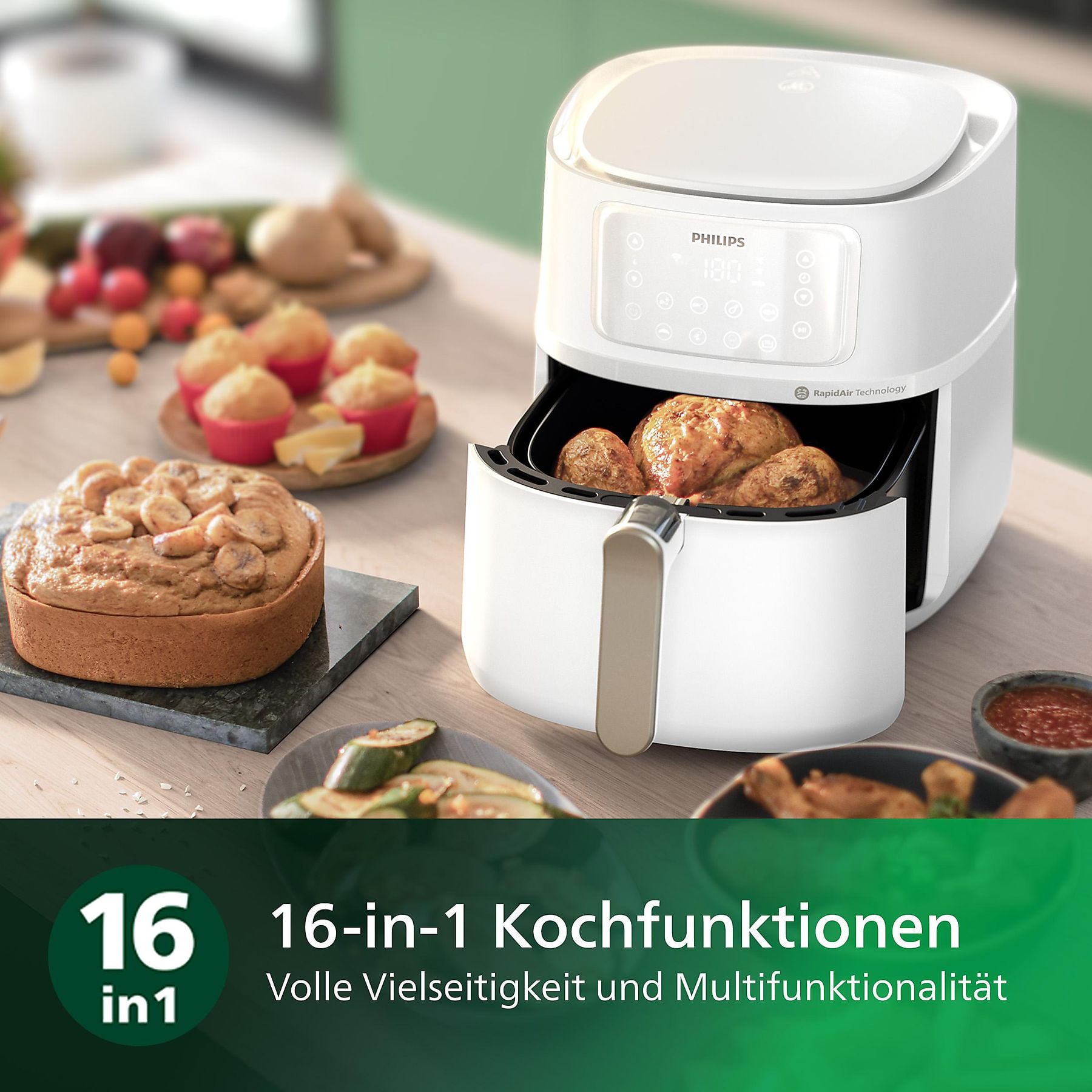 PHILIPS HD9285/00 Connected Airfryer XXL Series 5000 7.2L Heißluftfritteuse PHILIPS