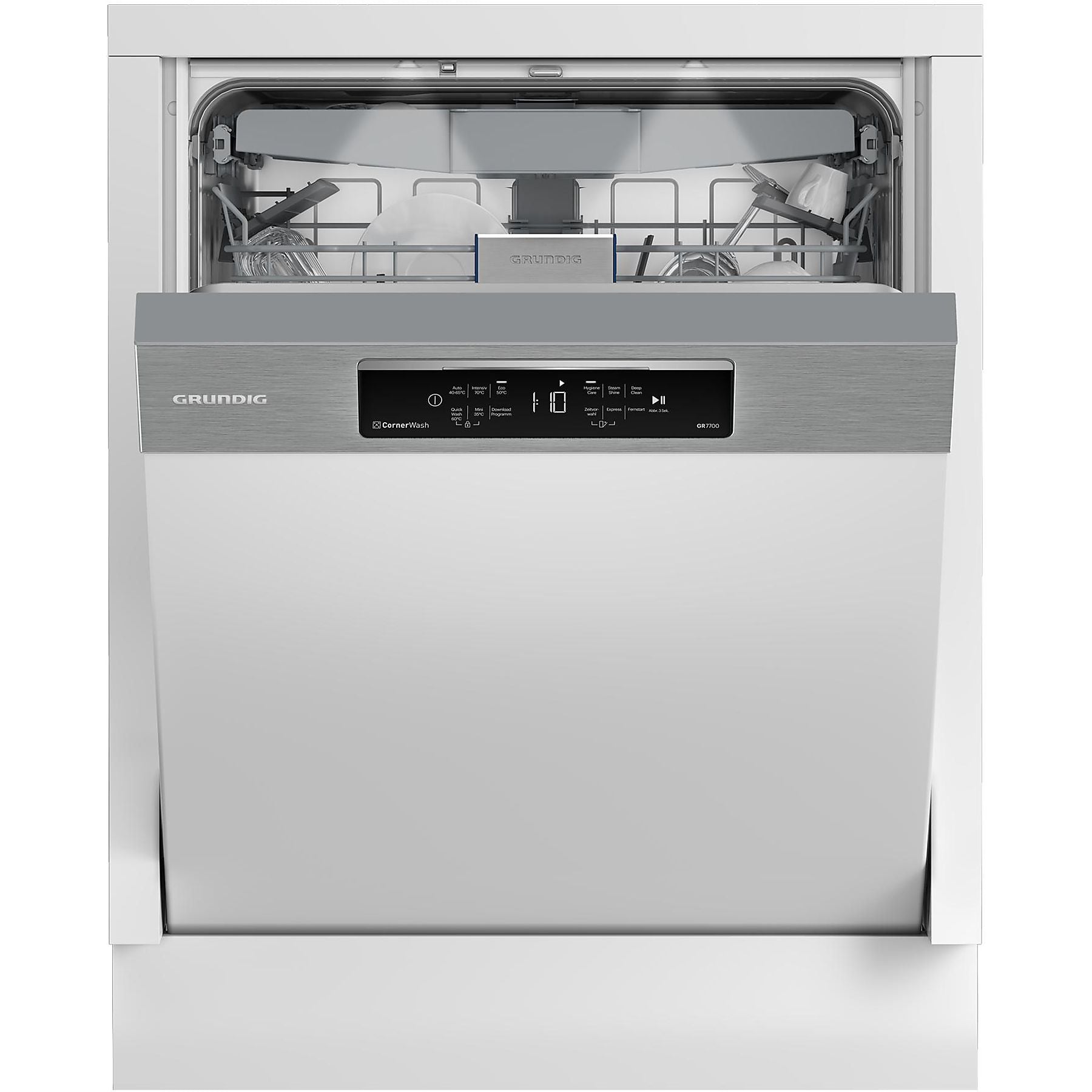 GRUNDIG GNSP4510XCW Geschirrspüler (teilintegrierbar, 598 mm breit, 42 dB (A), A) GRUNDIG