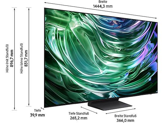 SAMSUNG OLEDGQ65S90D, lebendige Farben, satter Kontrast, perfekte Streaming- und Gaming-Reaktionsgeschwindigkeit, schlankes Design OLED TV (Flat, 65 Zoll / 163 cm, OLED 4K, SMART TV, Tizen) SAMSUNG