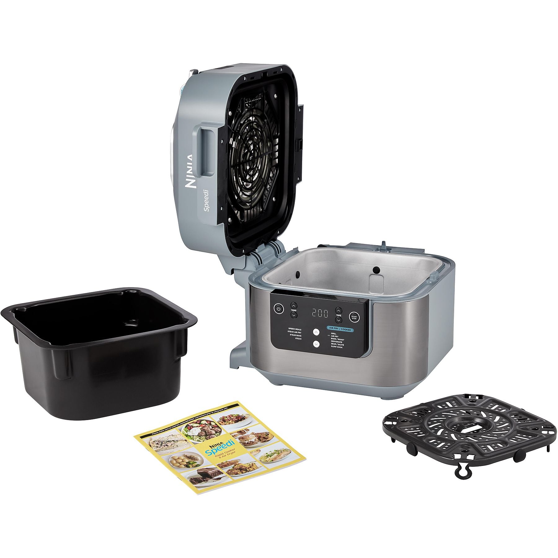 NINJA ON400EU Speedi Rapid Cooking System Multikocher 1760 Watt Sea Salt Grey NINJA