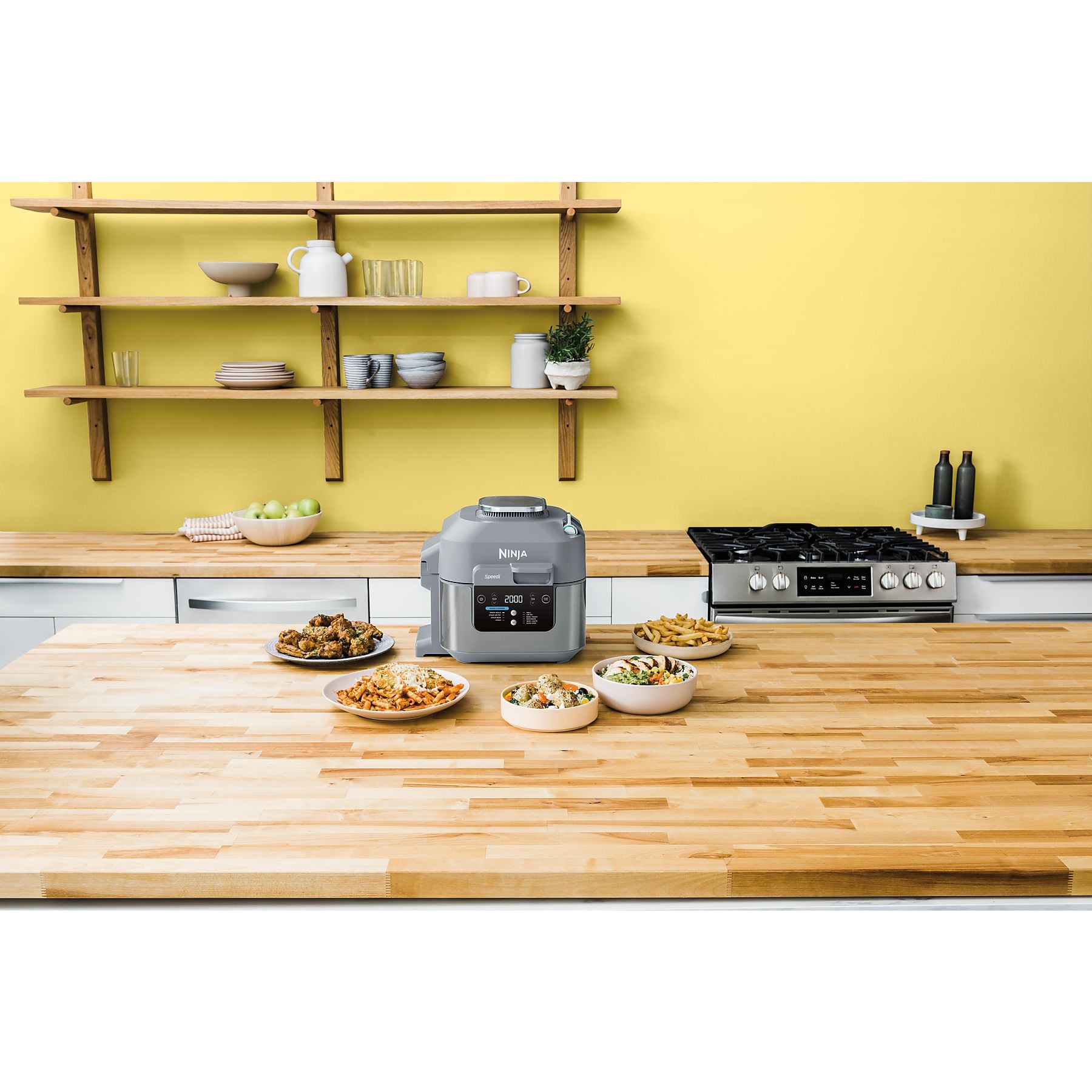 NINJA ON400EU Speedi Rapid Cooking System Multikocher 1760 Watt Sea Salt Grey NINJA