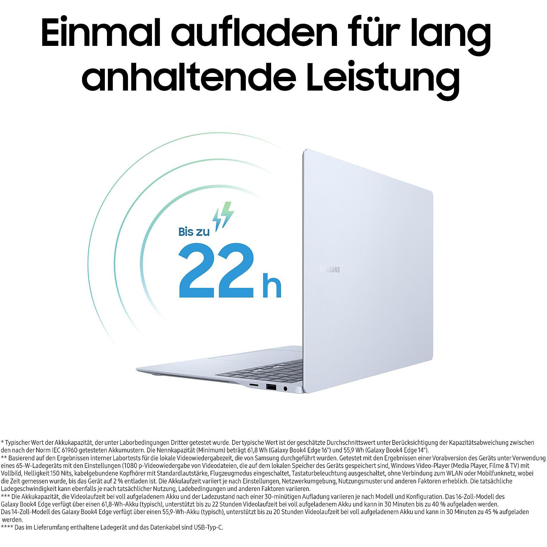 SAMSUNG Galaxy Book 4 Edge, Copilot+ PC - 16 Zoll - Qualcomm Snapdragon X Elite - 16 GB - 512 GB - Qualcomm Adreno™ Onboard Graphics - Windows 11 Home SAMSUNG