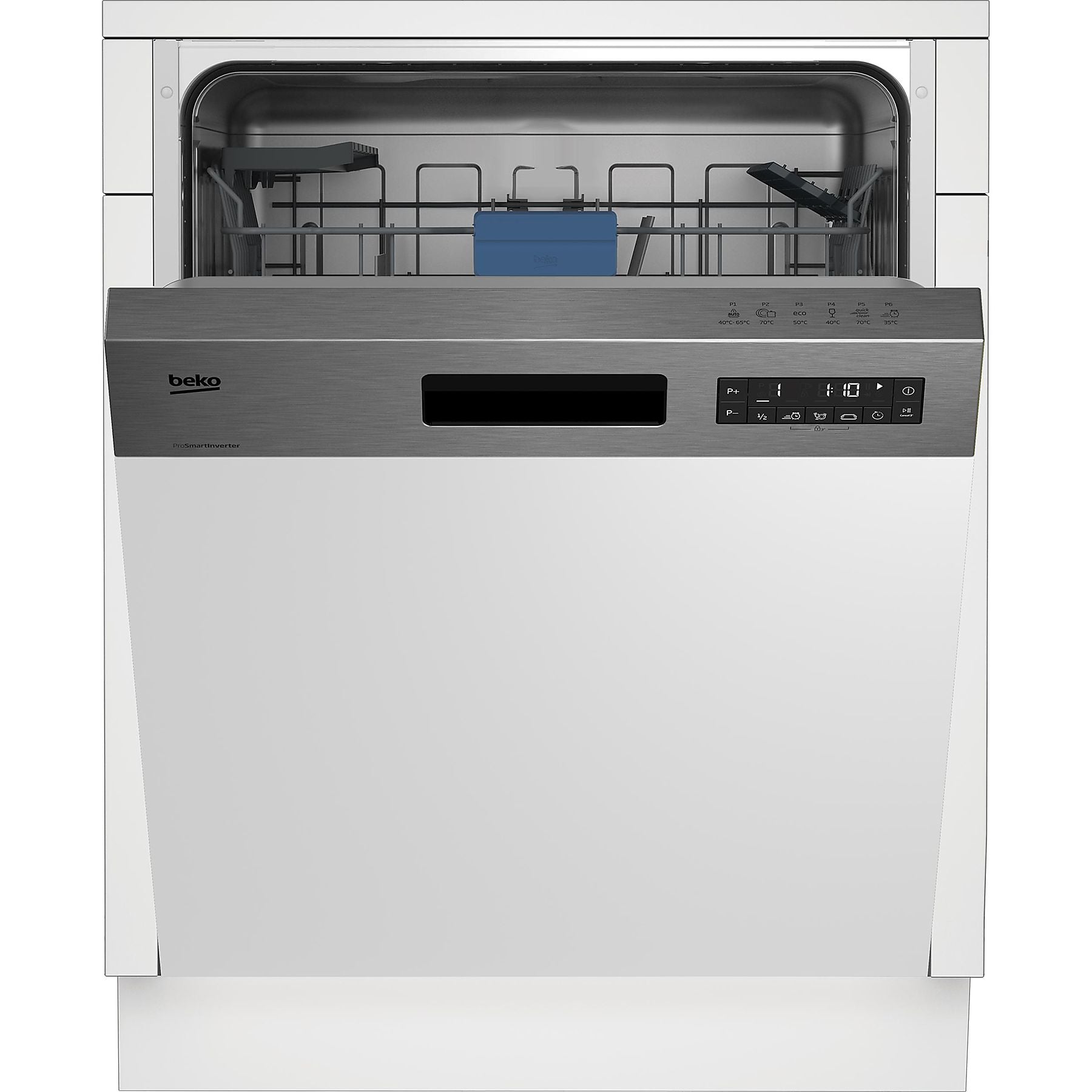 BEKO BDSN36451X Geschirrspüler (teilintegrierbar, 598 mm breit, 42 dB (A), B) BEKO